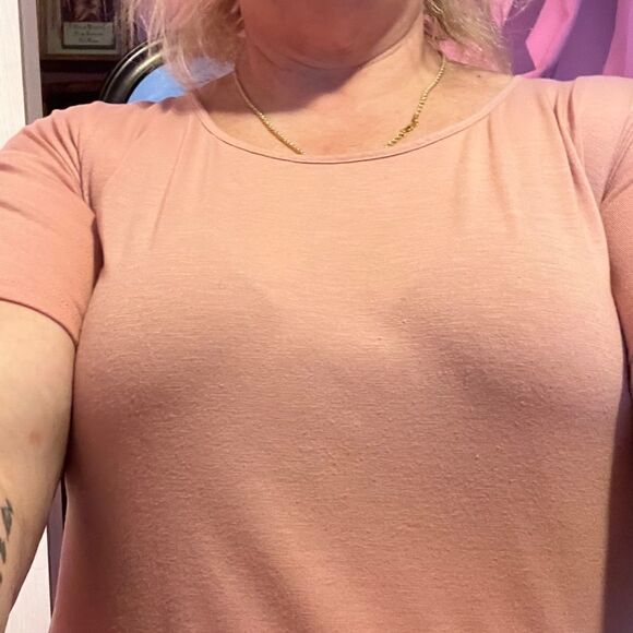 Ny Collection Large Pink Top With Tie Blouse - Picture 8 of 13